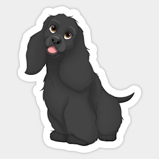 Black Cocker Spaniel Dog Sticker
